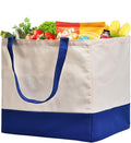 Canvas Reusable Grocery Bags Heavy Duty, 8.3 gal Foldable Large Tote Bag with Handles, Holds 60 lbs Canvas Shopping Bags, 1 Pack by CNaiyunpin