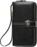 TFKGS Wallet for Women RFID Blocking Leather Large Capacity Card Holder Ladies Phone Clutch Travel Long Purse Wristlet | RFID Blocking by TFKGS