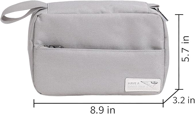 FabDay Small Travel Hanging Toiletry Bag Makeup Toiletries Bag Waterproof Men Gray - Image 2