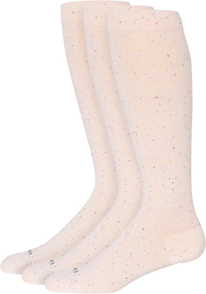 Premium Cotton Knee High Socks - 15-20mmHg Graduated Compression Socks - Soft & Breathable, Unisex by Comrad