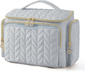 BAGSMART Travel Toiletry Bag, Large Wide-open Travel Bag for Toiletries, Makeup Cosmetic Travel Bag with Handle-Grey by BAGSMART