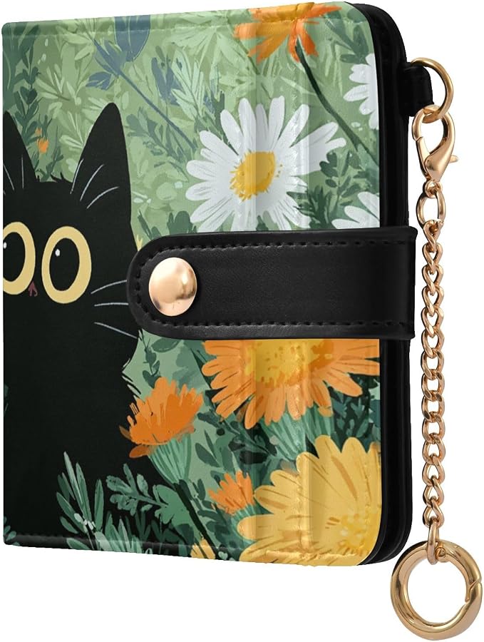 Japanese Anime Cat Women's Wallets RFID Blocking,Credit Card Holder Bifold Wallet,Slim Card Cases,PU Leather Travel Wallet for men Girls by visesunny