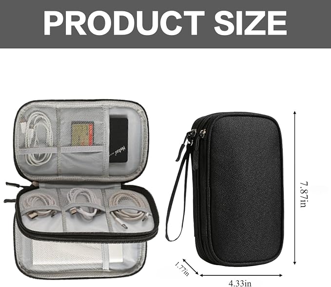 Travel Storage Box - Hard EVA Protective Cover for Mobile Power Bank, Charger, Cable, Phone and Accessories - Portable Storage Bag for Airplane, Business Travel, Home Furnishings - Image 3