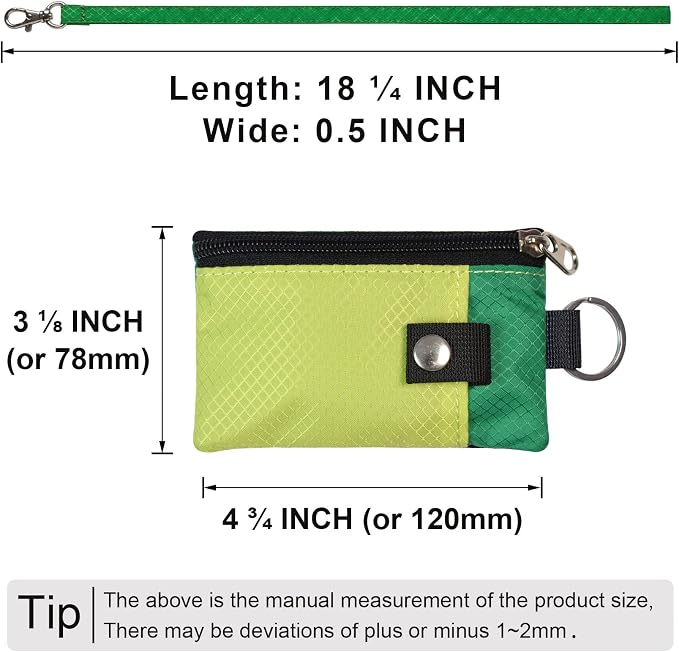 CHENSPRX Minimalist RFID Blocking Small Wallet with ID Window,WaterResistant Zip Id Case Wallet with Lanyard Keychain for Cards,Cash,Travel,Women,Men - Image 5