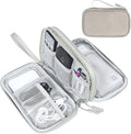 FYY Electronic Organizer, Travel Tech Pouch Bag, Cable Organizer Khaki | Wrist Strap, Waterproof, Double Layers Portable Electronics Travel Carrying Case for Cord, Charger, Daily Business Trips Use by FYY