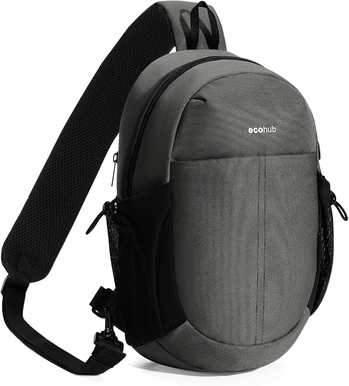 ECOHUB Anti-Theft Crossbody Bag Men Women RFID Blocking Lightweight Sling Backpack Water Resistant for Travel Hiking Outdoor by ECOHUB