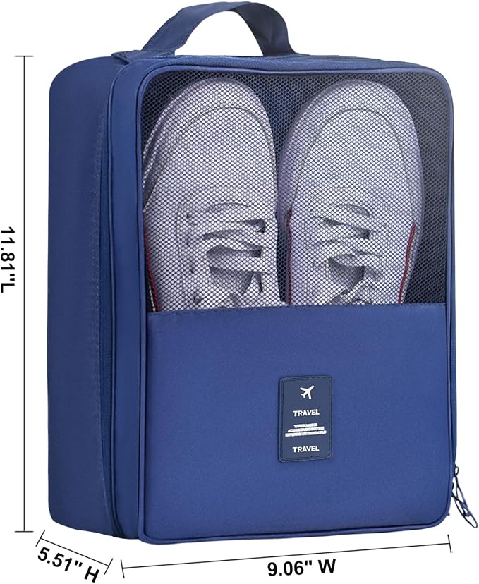 Travel Shoe Bag Holds 3 Pair of Shoes, Hezelf Shoe Storage Pouch for Travel and Daily Use, Travel Suitcase Shoe Organizer, Waterproof - Image 3