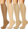 4 Pairs-Compression Socks for Women&Men Circulation-Best Support for Nurses,Running,Athletic by LaiteHebe