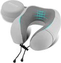 HydroAurum Travel Pillow 100% Pure Memory Foam Neck Pillow for Traveling – Ergonomic Neck Support Pillow for Airplane, Soft & Breathable Cover, Washable & Portable with Travel Bag by HydroAurum