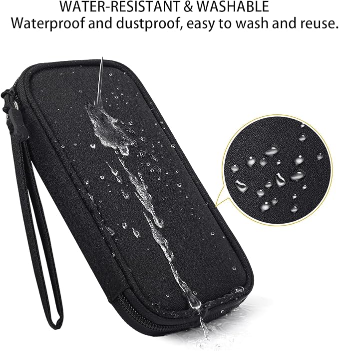 CAAORDKSO Electronic Organizer Case, Travel Cable Organizer Pouch Electronic Accessories Carry Case Water Resistant Organizer Pouch Bag for Cable, Cord, Charger, Phone, Power Bank, Earphone (Black) - Image 3