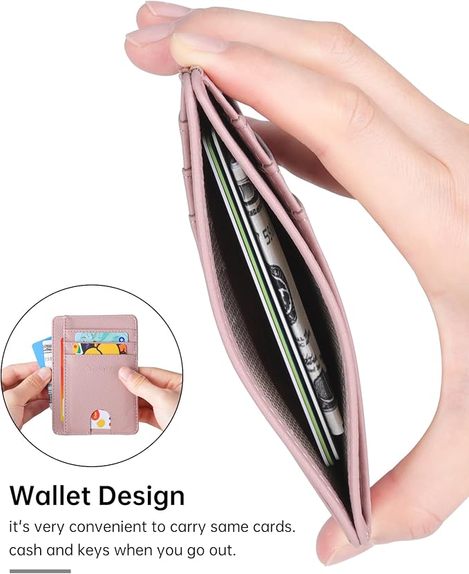 Teskyer Slim Minimalist Wallet for Men, RFID Front Pocket Card Holder | Ultra Slim Front Pocket Design, 8 Card Slots, RFID Protection, Smooth Faux Leather for Everyday Carry - Image 3