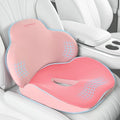 Coverado Car Seat Cushion and Lumbar Support Pillow, Memory Foam Ergonomic Back Support Driving Seat Cushion for Sciatica, Tailbone, Back Pain, Non-Slip Washable Cushion for Car, Driver, Office by COVERADOAUTO
