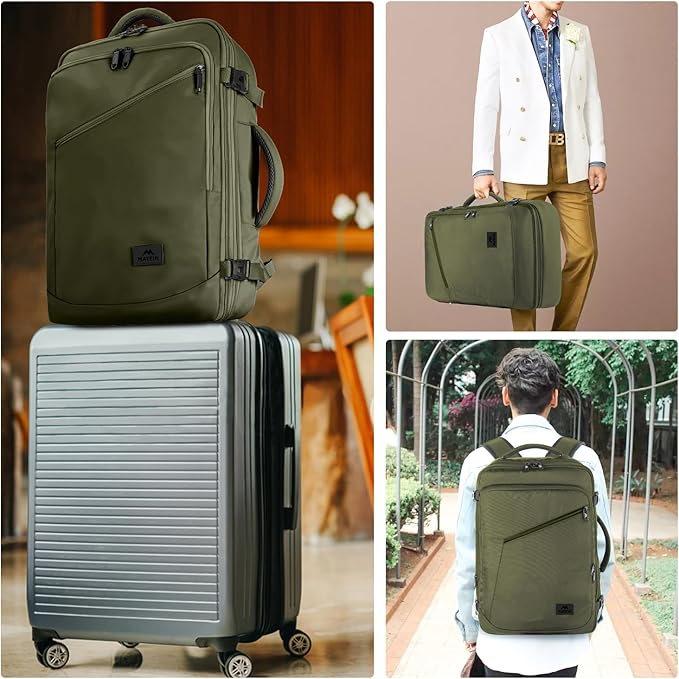 MATEIN Mens Backpack for Travel, Extra Large Expandable Carry on Backpack | Travel Backpack, Hideaway Shoulder Strap, Heavy Duty Daypack, Water Resistant, Travelling Essential, Gifts for Men Women - Image 2