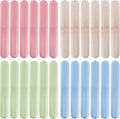 28 Pack Travel Toothbrush Case, Portable Dust-proof Breathable Toothbrush Holder for Travel, Business, Home, Camping, School (4 Colors) by Hedume