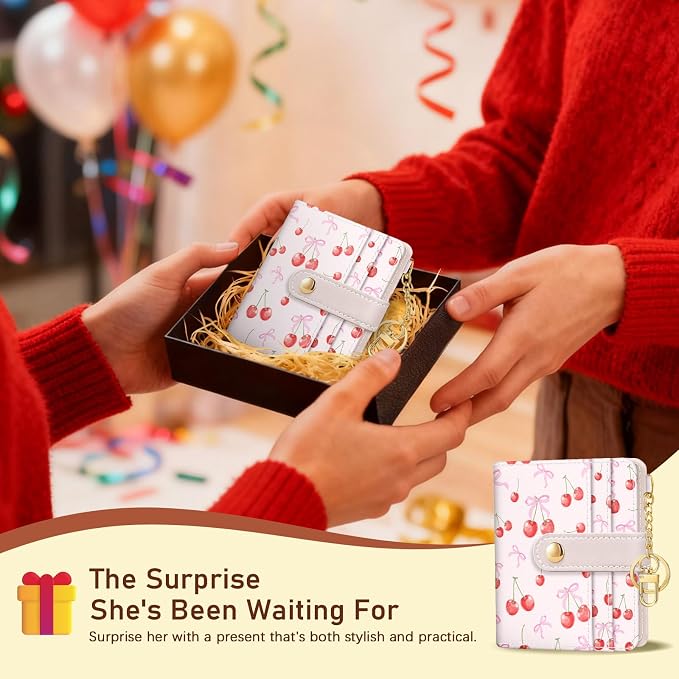 Jogjam Cute Coquette Bow Rfid Women Wallet, Small Slim Credit Card Holder | PU Leather Bifold Cash Zipper Coin Pocket ID Window, for Female Ladies Teen Girls Girly Gifts - Image 7