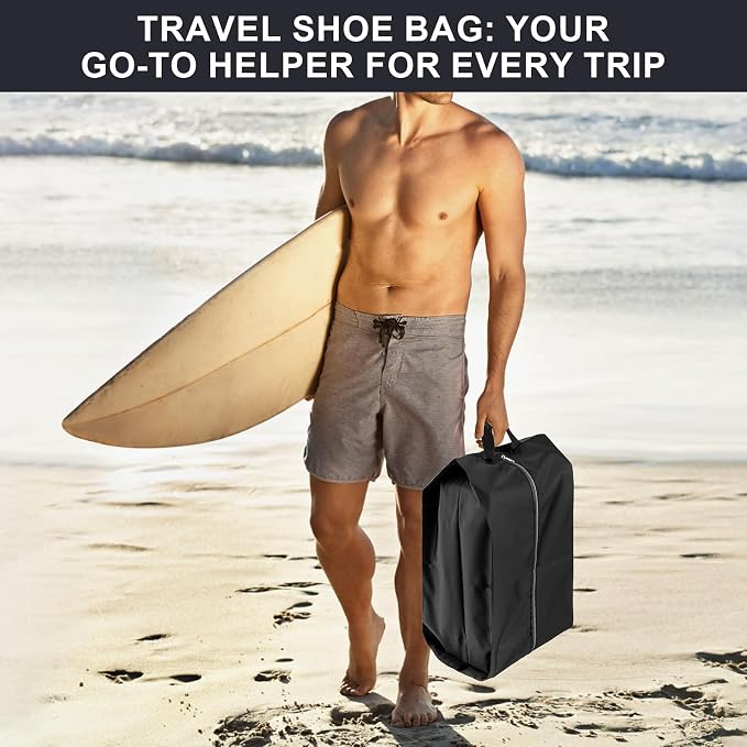 Shoe Bags for Travel, 6 Pack Extra Durable Travel Shoe Bags for Storage and Packing, Reusable Water-proof Shoe Bag with Smooth Zipper, Portable Travel Essentials - Image 7