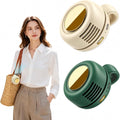 Portable Clip-on Fan Silent Bladeless Mini Fan | 360°Rotation 3-speed Modes Whirlwind Waist Clips Fans Hands-Free Cooling Fan Outdoor Trip Work Travel White-Green 2 Pack by LIDEEYA