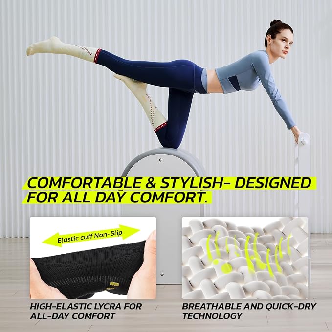 AOFIT Graduated Compression Socks for Women Travel Flight Nurses Dr Scholls Airplane 15-20 mmhg - Image 4