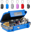 BKNOOU Portable Travel Safe with Removable Chain, Anti-Theft Beach Safe Box, Waterproof Combination Lock Box for Travel, Dorm, Beach, Hotel, Car, Home, Office by BKNOOU