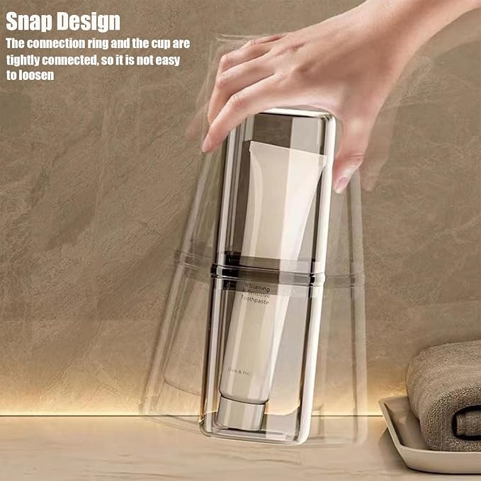 Toothbrush Cup Toothbrush Travel Case, Travel Toothbrush Holder Case with Cover Portable Multifunctional Toothbrush Cover, Suitable for Travel Business Camping Bathroom School or Daily Uses - Image 5