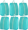 6pcs Portable Shoe Organizer, Travel Pouches with Zipper, Golf Shoe Bags, Clothes Bags, Soccer Cleats Bag Shoe Pouch for Gym, Waterproof, Odor-Resistant (Blue) | Golf Shoe Bags, Clothes Bags, Soccer Cleats Bag Shoe Pouch for Gym, Waterproof, Odor-Resis... by Stenffy