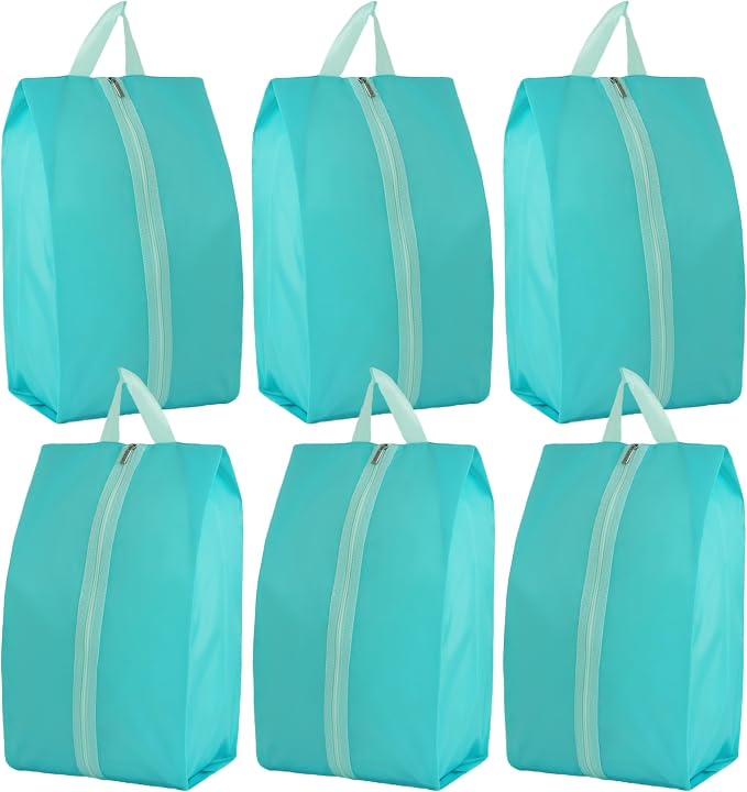 6pcs Portable Shoe Organizer, Travel Pouches with Zipper, Golf Shoe Bags, Clothes Bags, Soccer Cleats Bag Shoe Pouch for Gym, Waterproof, Odor-Resistant (Blue) | Golf Shoe Bags, Clothes Bags, Soccer Cleats Bag Shoe Pouch for Gym, Waterproof, Odor-Resis... by Stenffy