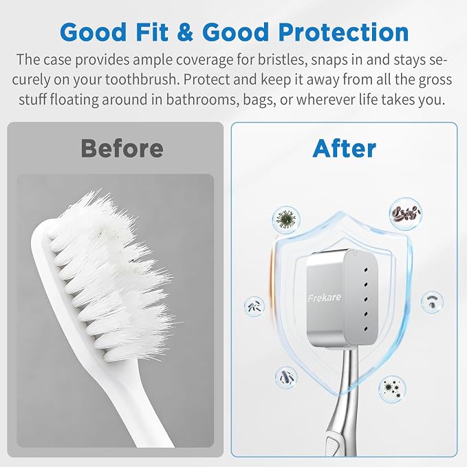 Aluminum Toothbrush Covers Caps, Travel Toothbrush Head Protector Metal Pod | 2 Count Metal Brush Pod Case Fits Most Manual and Electric Toothbrushes, for Household, Bathroom, Business Trip - Image 8