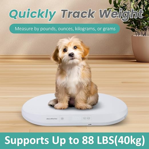 MaxWorks Multi Function Digital Scale 88 lb Capacity Pet Scale for Dogs and Cats Accurate Infant and Toddler Growth Scale Shipping Scale with Backlit Display and Tare Function (51075) - Image 4