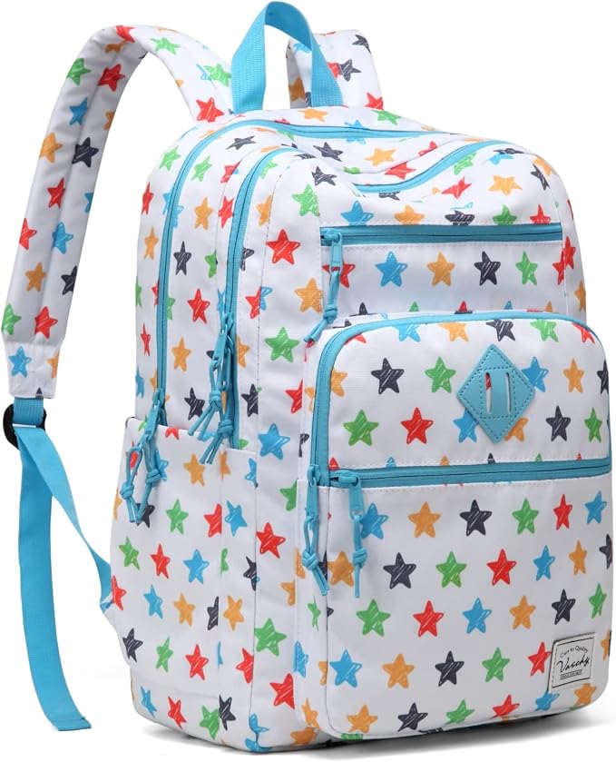 VASCHY School Backpack for Teen Girls, Bookbag Schoolbag Casual Daypack for High School/College/Women/Travel/Work Stars by Vaschy