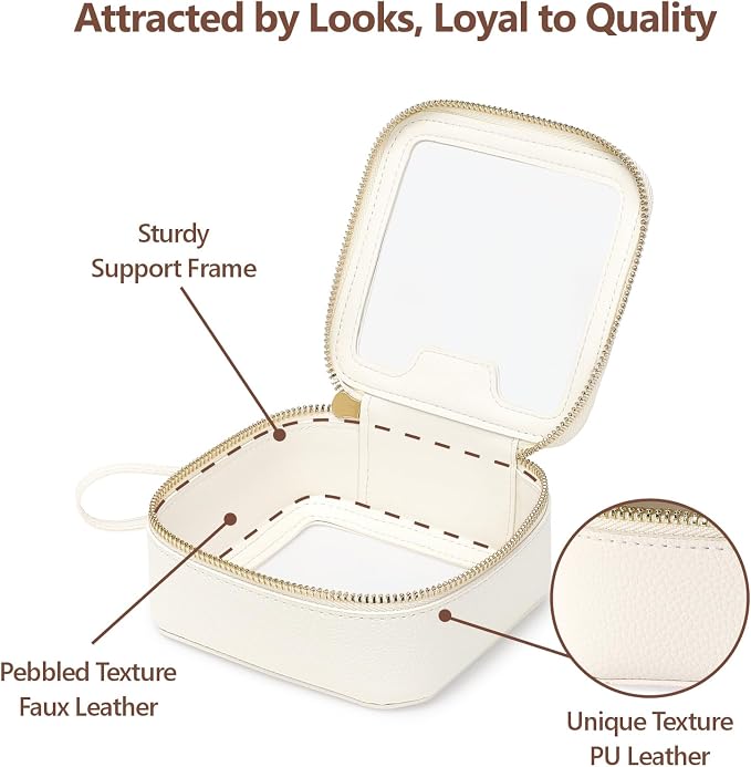 Clear Makeup Bag Foldable - TSA Approved Toiletry Bag for Travel | Metal Zipper, Reinforced Seam, Water Resistant, Medium for Carry-on, Large for Checked Luggage, for Car Storage Organizer - Image 3