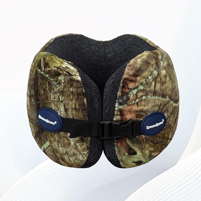 Season Guard Travel Neck Pillow for Airplane Car Flight - Dual-Core Memory Foam Pain Relief Pillows for Sleep - Best Traveling Essential Accessories for Rest - Head Cushion for Women Adult Kids - Image 7