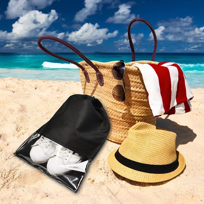 8PCS Travel Shoe Bags with Rope for Men and Women Large Shoes Pouch Organizers - Image 6