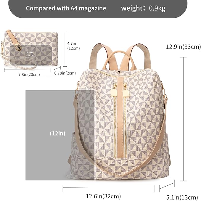 Womens Backpack Purse Leather Anti-theft Large Fashion Designer Travel Backpack Bag Men's Backpack Shoulder Bags - Image 3