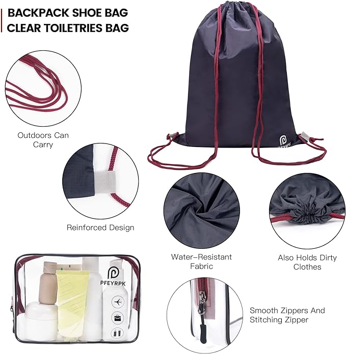 PFEYRPK Lightweight Compression Packing Cubes for Suitcases, Compressible Expandable Travel Packing Organizer with Clear Toiletries and Backpack Bag, Travel Essentials for Carry on Luggage 7 Set - Image 6
