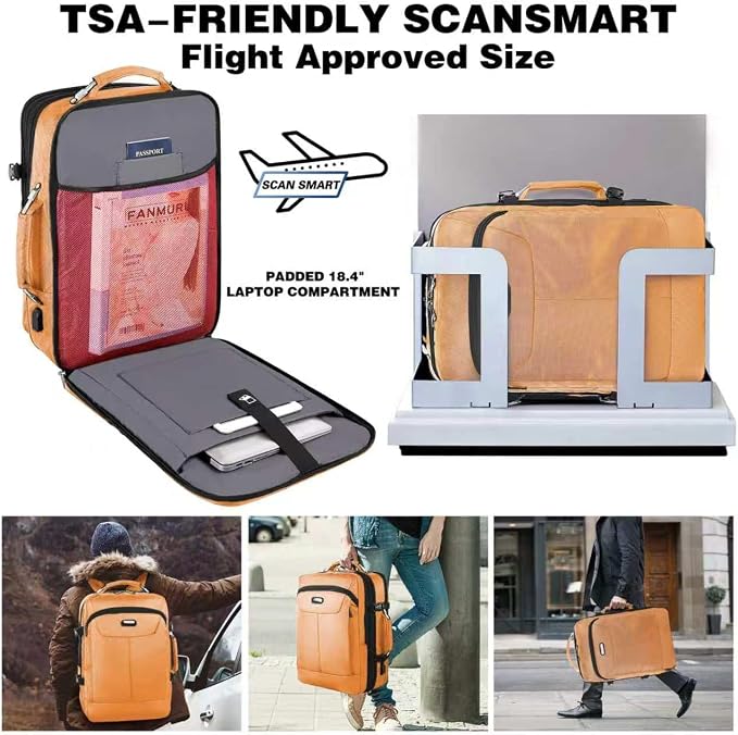 VECKUSON 50L Carry-On Backpack, TSA Approved for Flights, Extra Large Gaming & Travel Laptop Bag, 3 Packing Cubes, RFID Anti-Theft, Heavy Duty Weekender for Men & Women - Image 4