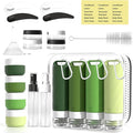 26 Pcs TSA Approved Travel Toiletry Bottles Set, Leakproof Silicone Refillable Containers with Carabiner, Clear Bag for Shampoo Lotion Body Wash by Unknown