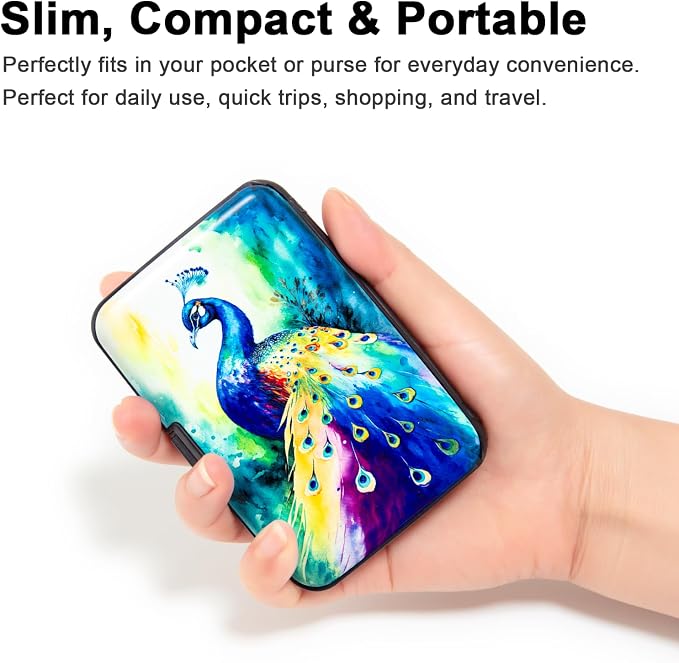 Credit Card Holder Small RFID Blocking Wallet Business Metal Slim Mini Aluminum Hard Case for Women Men - Image 2