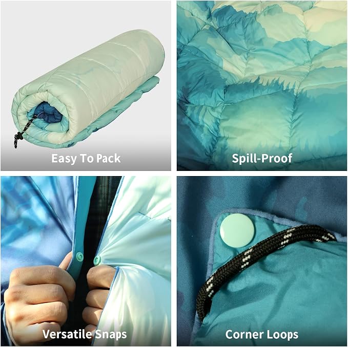 Camping Blanket, Puffy Blankets Lightweight Windproof Resistant for Outdoors,Hiking, Backpacking,Car,Picnic,Stadium - Image 3