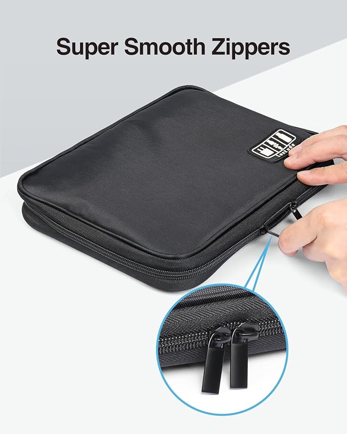 Electronics Organizer Travel Case, Cable Organizer Bag, Portable Cord Organizer Travel, Travel Case for Chargers and Cords, Tech Bag, Flying Trip Essentials for Cable Storage/Tech Storage - Image 4