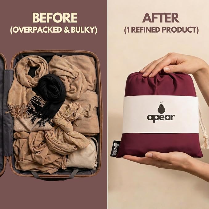 16-in-1 Compact Travel Blanket with Bag – Reversible, Ultra Soft Bamboo Airplane Blanket with Hidden Pocket – Packable for Flights & Travel Essentials (Semi-Weighted, Double Layer) - Image 4