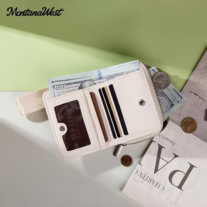 Montana West Small Wallet for Women Female Ladies with a Detachable Wristlet Womens Wallet with Rfid Blocking Lining Minimalist Lightweight & Easy to Carry - Image 5