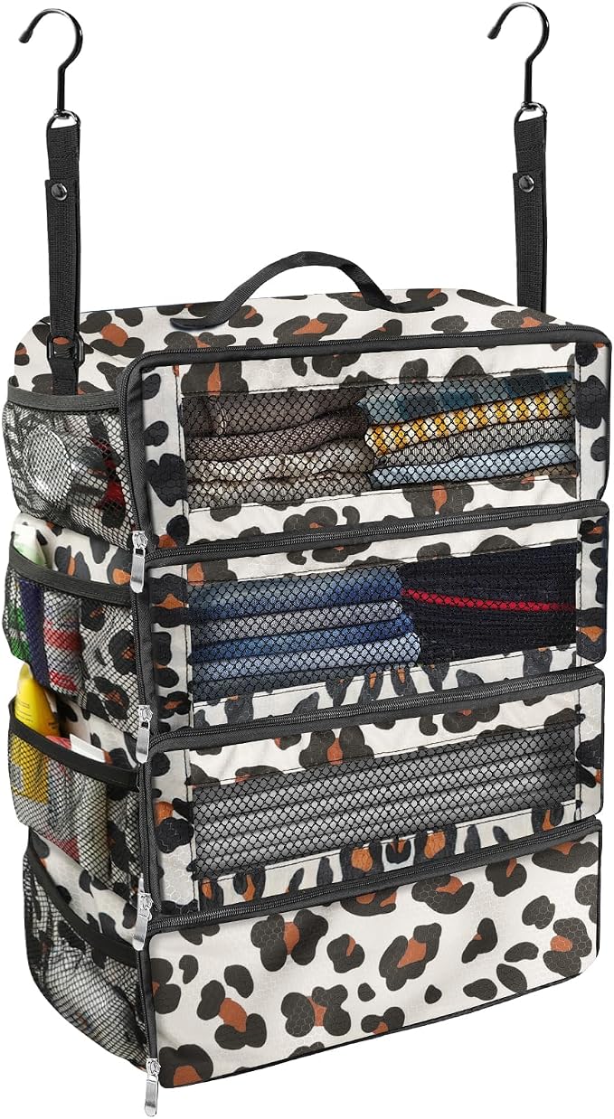 Olosar Suitcase Organizer, Travel Luggage Organizer Portable Hanging Travel Shelves Collapsible Hanging Packing Cubes for Carry on Suitcase by Unknown