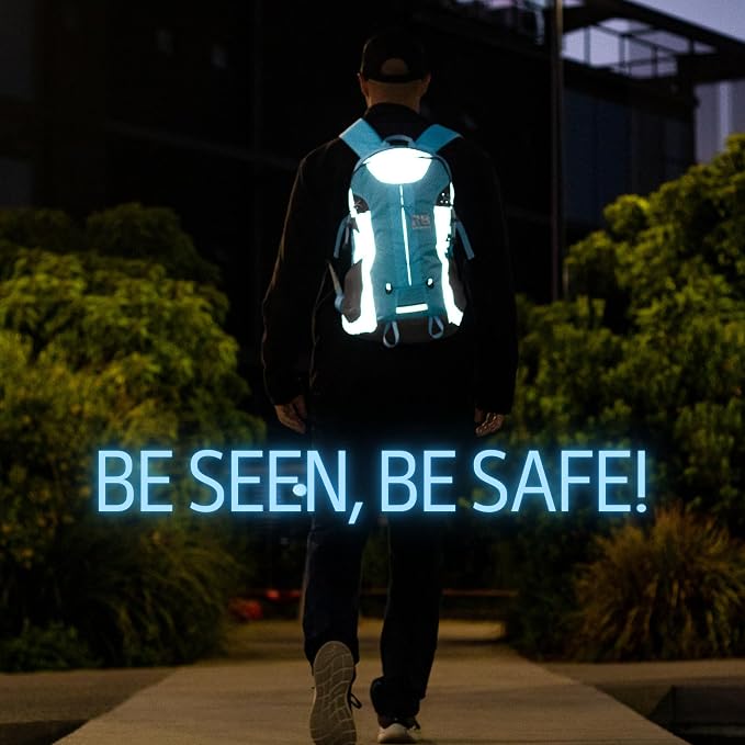 Reflective Motorcycle Backpack, Hi Viz Commuter Riding Bag | Designed by Riders for Everyday Rides with Laptop Compartment and Helmet Net. Built to Help You Be Seen. - Image 2