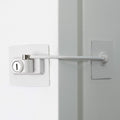 Premium Refrigerator Lock with Built-in Keyed Lock (White) by Guardianite