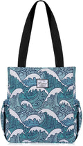 KAMO Floral Tote Bag - Waterproof Lightweight Handbags Travel Shoulder Bag for Hiking Yoga Gym Swimming Travel Beach by KAMO