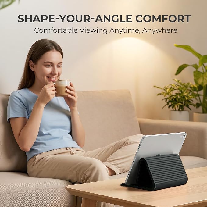 2026 Airplane Phone Holder, Flexible Silicone Portable Phone Stand | Foldable for Desk Bed Office, Travel Essentials Hands Free Mount for iPhone Tablet Laptop,Anti-Slip & Scratch-Resistant - Image 9