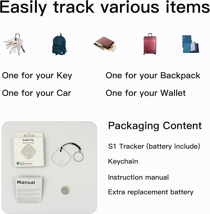 Android Compatible Smart Tracker Tag- Tracker Tags for Android Phones, Supports Google Find My Device, 2026 New Model (1, White) - Image 9