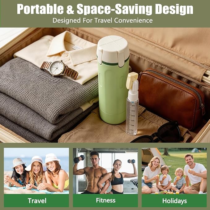 4-in-1 Travel Bottles for Toiletries, TSA Approved Leak Proof Travel Dispenser with Cleaning Brush,Pump and Lable, Shampoo Conditioner Dispenser Travel for Storing Shower Gel, Laundry Detergent - Image 8