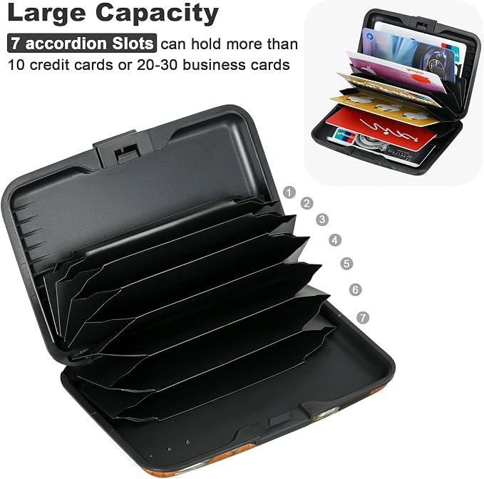 RFID Aluminum Wallet Credit Card Protector Case Holder for Men Women | Mini RFID Aluminum Wallet Credit Cards Holder Business Card Case Metal ID Case for Men Women - Image 5
