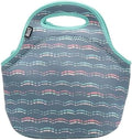 Built Gourmet Getaway Neoprene Lunch Bag - Insulated, Reusable, & Machine-Washable Lunch Tote for Hot and Cold Food Storage, Lightweight & Reusable - One Size (Scallop Stripe) by Built